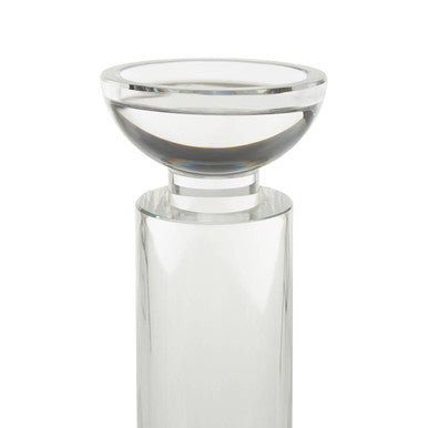 Orsina Carrie Large Crystal Candle Holder – Clear Faceted Centerpiece