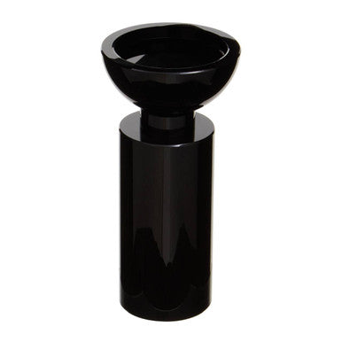 Orsina Carrie Small Black Crystal Candle Holder – Geometric Faceted
