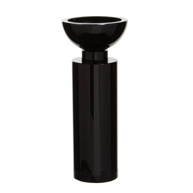 Orsina Carrie Medium Black Crystal Candle Holder – Geometric Decor