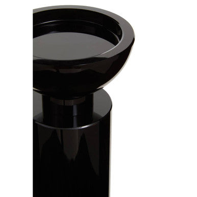 Orsina Carrie Medium Black Crystal Candle Holder – Geometric Decor
