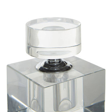 Orsina Carrie Small Crystal Bottle – Clear Decorative Glass Accent