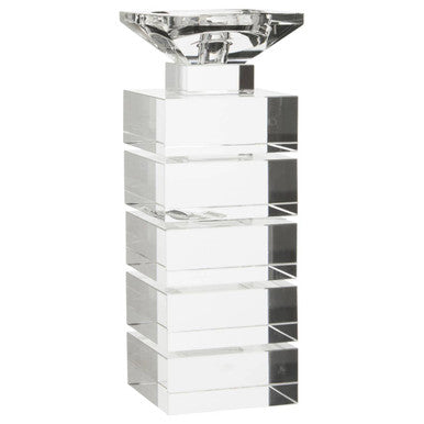 Orsina Carrie Small Glass Candle Holder – Clear Minimalist Decor