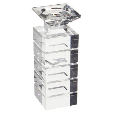 Orsina Carrie Small Glass Candle Holder – Clear Minimalist Decor