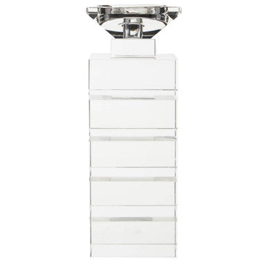Orsina Carrie Small Glass Candle Holder – Clear Minimalist Decor