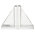 Orsina Carrie Crystal Bookends – Set of 2 Geometric L-Shaped Bookends