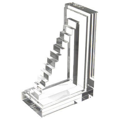 Orsina Carrie Crystal Bookends – Set of 2 Geometric L-Shaped Bookends