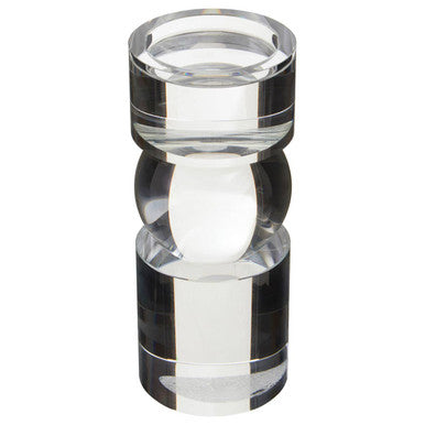 Orsina Carrie Small Crystal Bubble Candle Holder – Clear Glass Decor