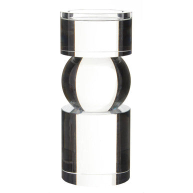 Orsina Carrie Small Crystal Bubble Candle Holder – Clear Glass Decor