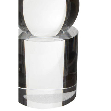Orsina Carrie Small Crystal Bubble Candle Holder – Clear Glass Decor