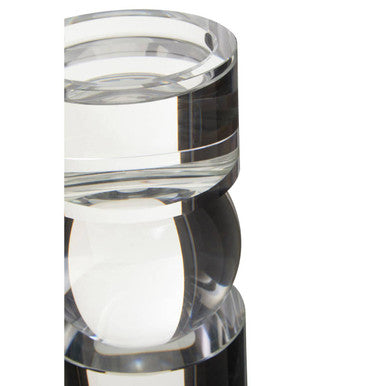 Orsina Large Crystal Bubble Candle Holder – Modern Glass Centerpiece