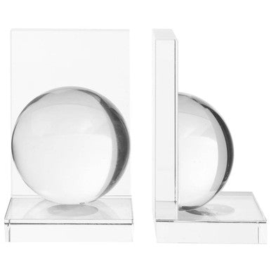 Orsina Crystal Bubble Bookends – Set of 2 Modern Sculptural Bookends