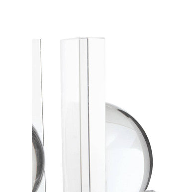 Orsina Crystal Bubble Bookends – Set of 2 Modern Sculptural Bookends
