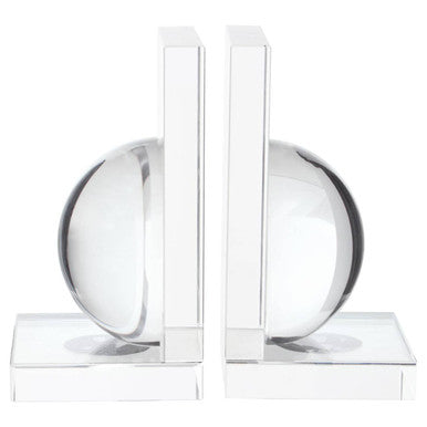 Orsina Crystal Bubble Bookends – Set of 2 Modern Sculptural Bookends