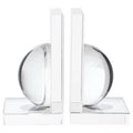 Orsina Crystal Bubble Bookends – Set of 2 Modern Sculptural Bookends