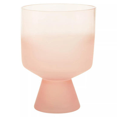 Orsina Baila Small Matte Pink Glass Vase – Modern Sculptural Decor