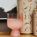 Orsina Baila Small Matte Pink Glass Vase – Modern Sculptural Decor