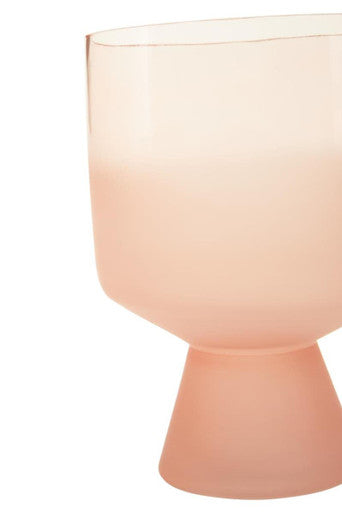Orsina Baila Small Matte Pink Glass Vase – Modern Sculptural Decor