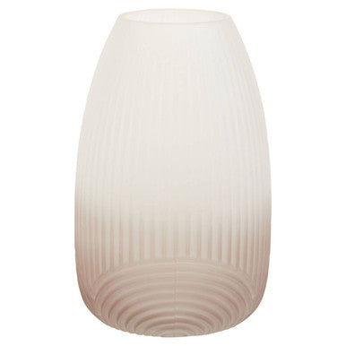 Orsina Blyth Small Grey Glass Vase – Ombre Textured Decorative Vase