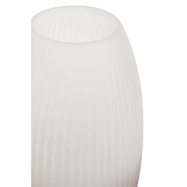 Orsina Blyth Small Grey Glass Vase – Ombre Textured Decorative Vase