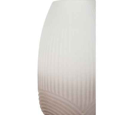 Orsina Blyth Small Grey Glass Vase – Ombre Textured Decorative Vase