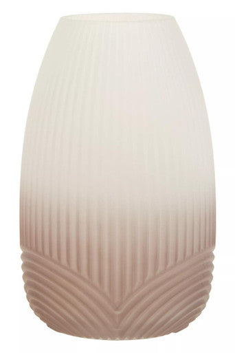Orsina Blyth Large Grey Glass Vase – Modern Ombre Tapered Centerpiece