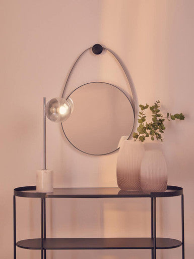 Orsina Blyth Large Grey Glass Vase – Modern Ombre Tapered Centerpiece