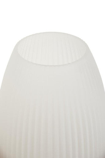 Orsina Blyth Large Grey Glass Vase – Modern Ombre Tapered Centerpiece