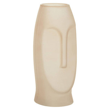 Orsina Viso Small Face Design Vase – Gold Glass Decorative Accent
