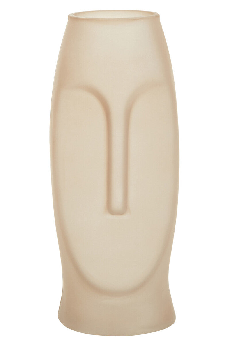 Orsina Viso Small Face Design Vase – Gold Glass Decorative Accent