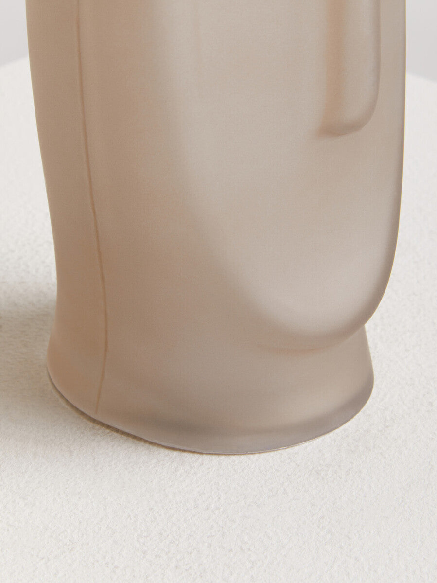Orsina Viso Small Face Design Vase – Gold Glass Decorative Accent