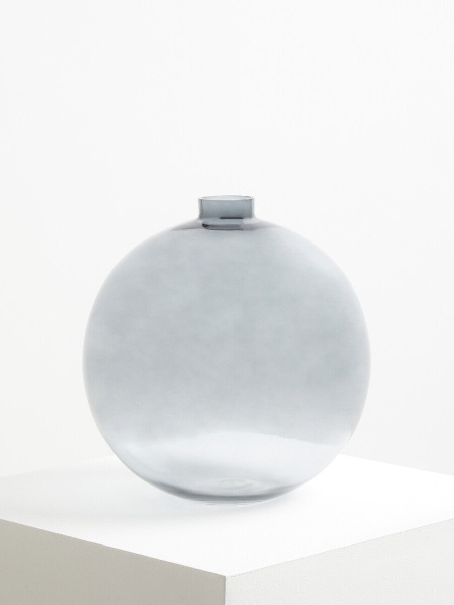 Orsina Bree Grey Glass Vase – Minimalist Scandinavian Flower Vessel