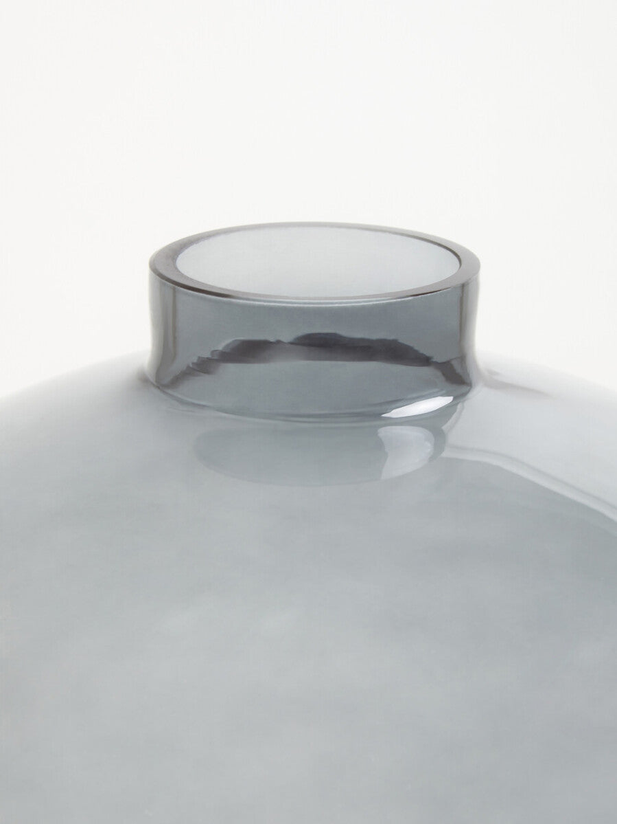 Orsina Bree Grey Glass Vase – Minimalist Scandinavian Flower Vessel