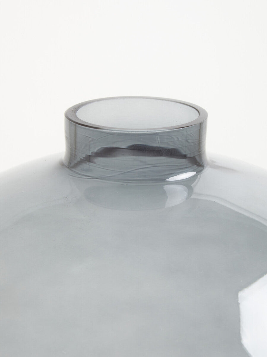 Orsina Bree Grey Glass Vase – Minimalist Scandinavian Flower Vessel