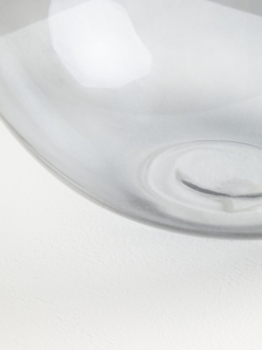 Orsina Bree Grey Glass Vase – Minimalist Scandinavian Flower Vessel