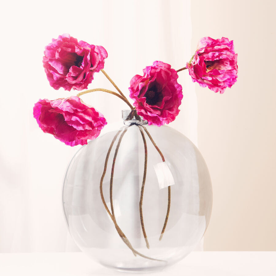 Orsina Bree Grey Glass Vase – Minimalist Scandinavian Flower Vessel