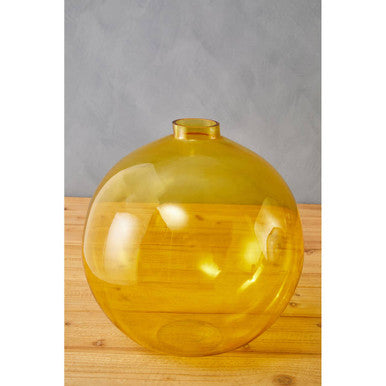 Orsina Bree Yellow Glass Vase – Minimalist Scandi Style Flower Vessel
