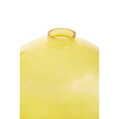Orsina Bree Yellow Glass Vase – Minimalist Scandi Style Flower Vessel