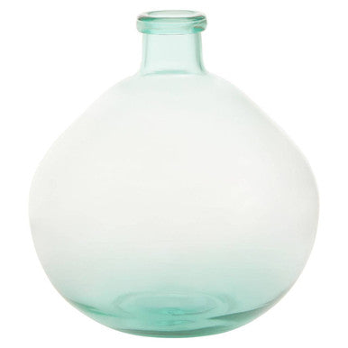 Orsina Bexley Blue Recycled Glass Vase – Ombre Rounded Centerpiece