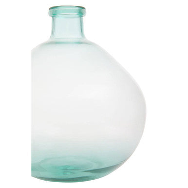 Orsina Bexley Blue Recycled Glass Vase – Ombre Rounded Centerpiece