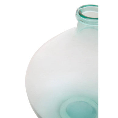Orsina Bexley Blue Recycled Glass Vase – Ombre Rounded Centerpiece