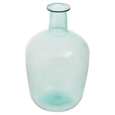 Orsina Bexley Blue Small Bottle Neck Recycled Glass Bud Vase