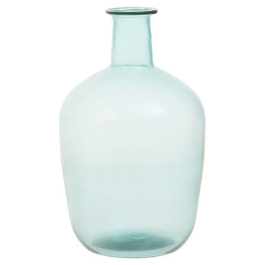 Orsina Bexley Blue Small Bottle Neck Recycled Glass Bud Vase