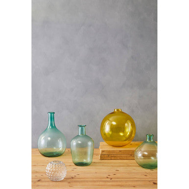 Orsina Bexley Blue Small Bottle Neck Recycled Glass Bud Vase