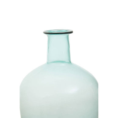 Orsina Bexley Blue Small Bottle Neck Recycled Glass Bud Vase