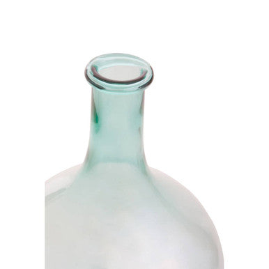 Orsina Bexley Blue Recycled Glass Vase – Large Bottleneck Design
