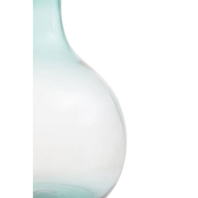 Orsina Bexley Blue Recycled Glass Vase – Large Bottleneck Design