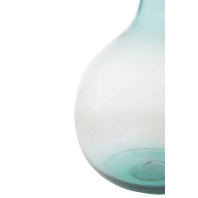 Orsina Bexley Blue Recycled Glass Vase – Large Bottleneck Design