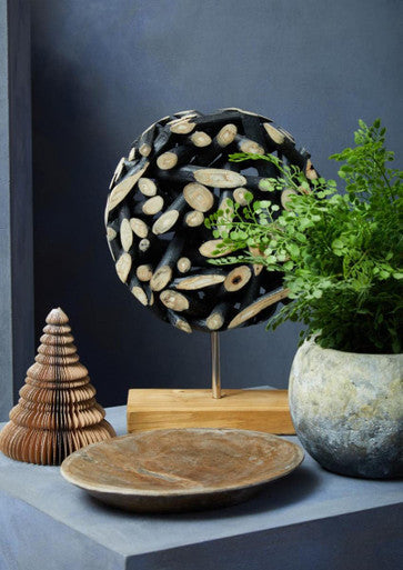 Orsina Relic Large Petrified Wood Bowl – Natural Decorative Centerpiece