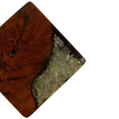 Orsina Sakra Black Teak and Resin Bookends – Set of 2 Sculptural Decor