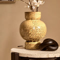 Orsina Yakira Small Ceramic Vase – Brown Speckled Modern Sculptural Decor